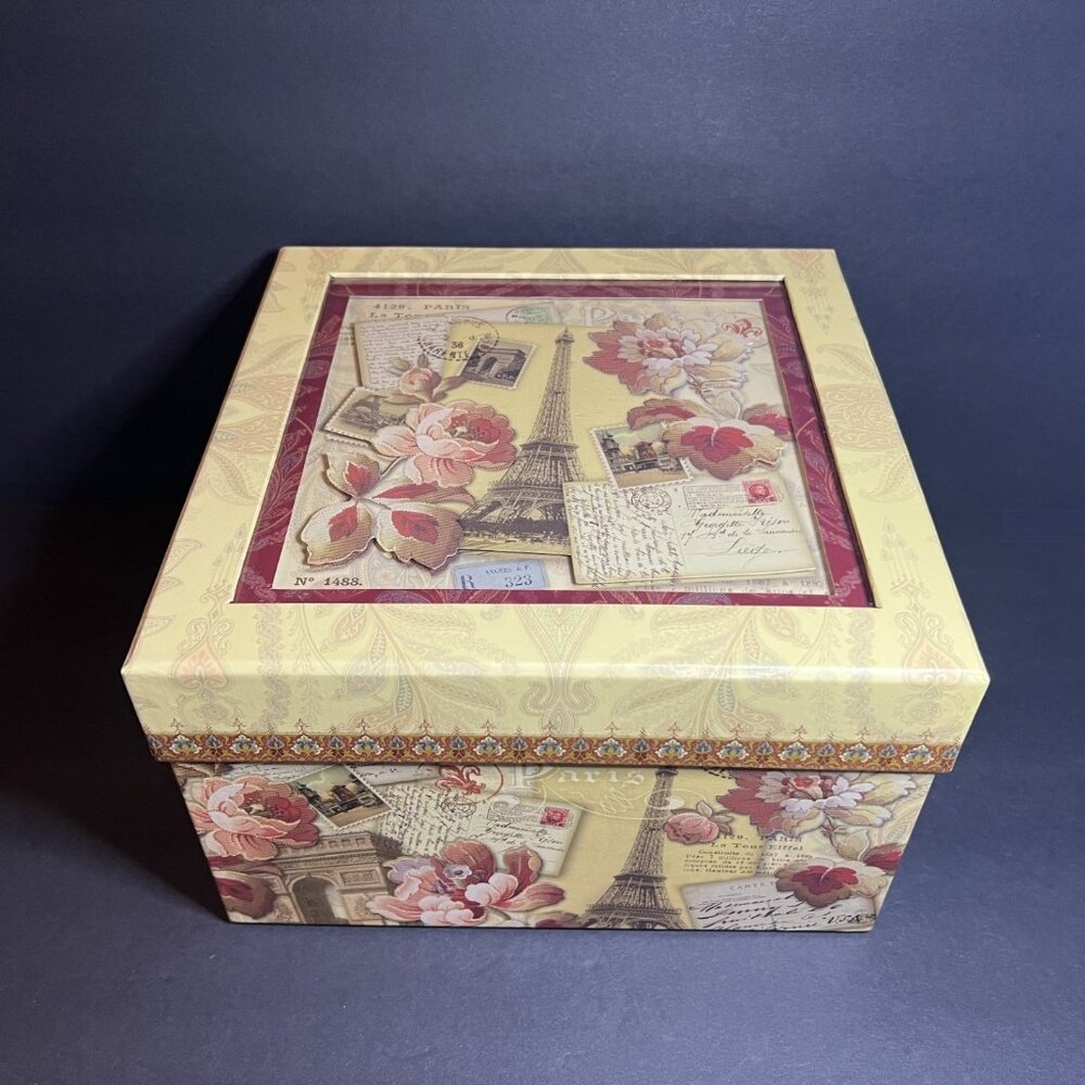 VTG Punch Studio Eiffel Tower 3D Paris Themed Keepsake Decorative Storage Box